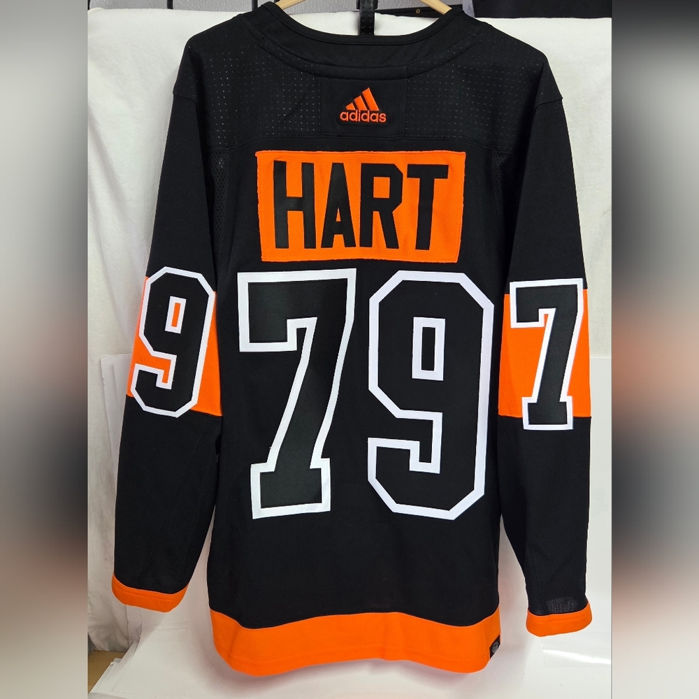 Philadelphia Flyers Carter Hart #79 NHL Hockey Adidas Black Jersey Authentic Men